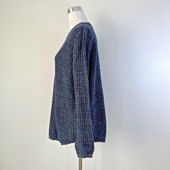 JEANNIE PIERRE  Womans Knit Sweater XL Blue Long Sleeve Crew Neck Pull Over NWT - Picture 4 of 14